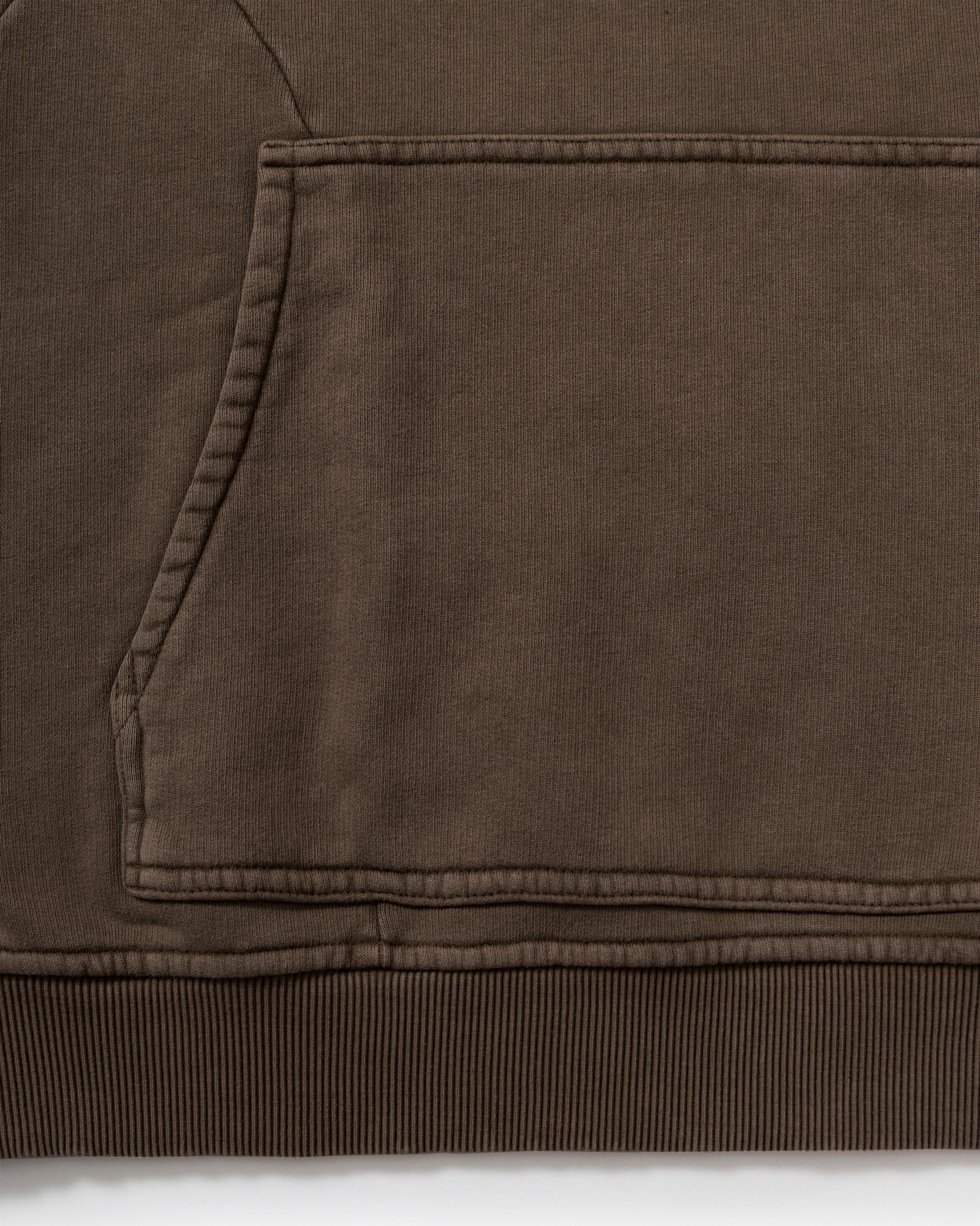 ACID WASHED HOODIE BROWN