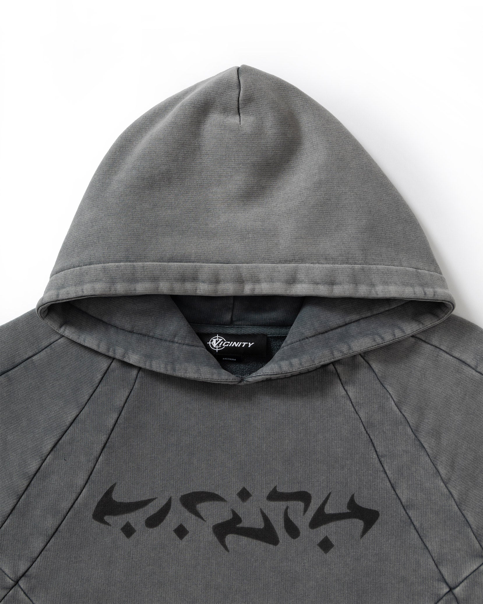 ACID WASHED HOODIE LIGHT GREY