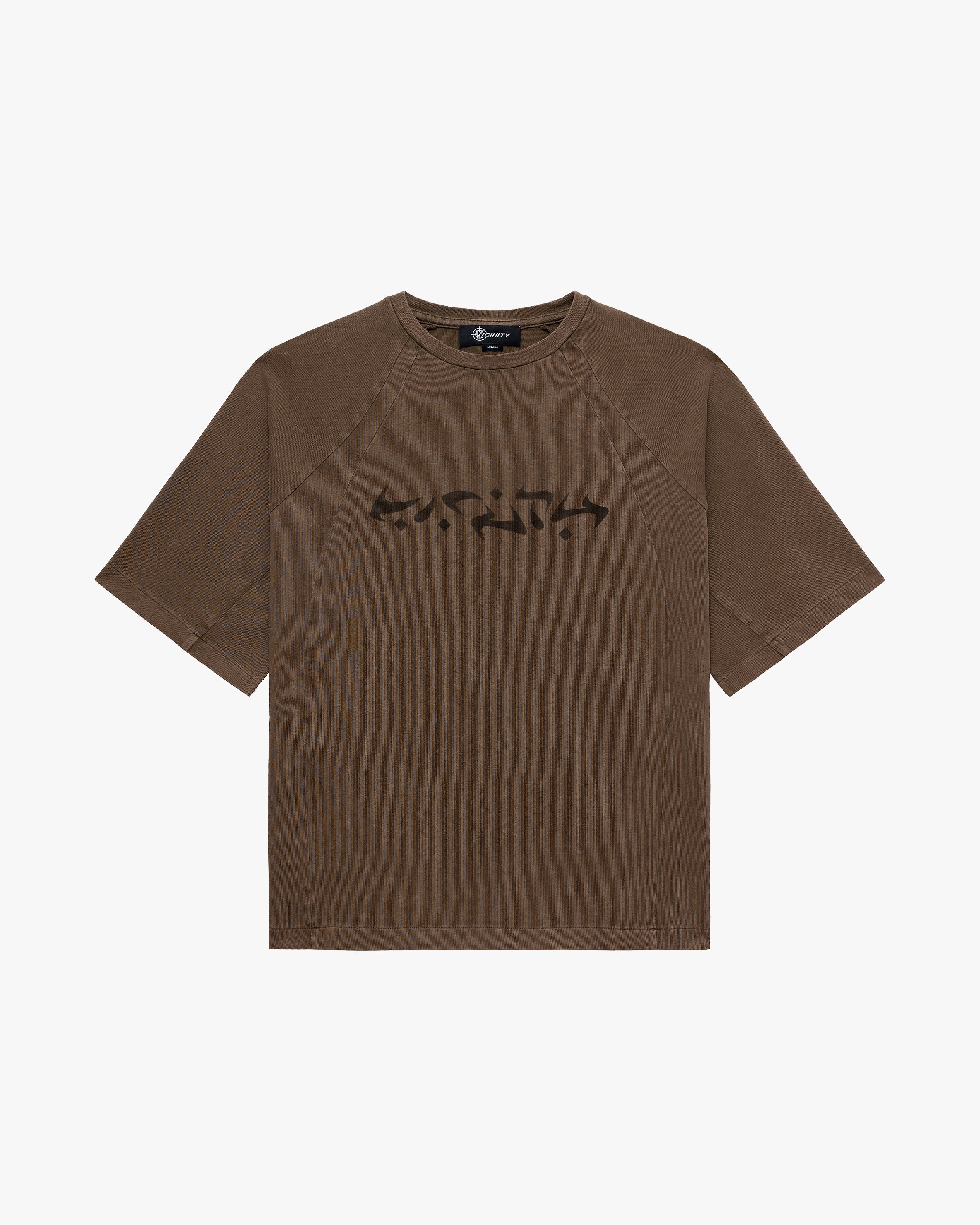 ACID WASHED TEE BROWN