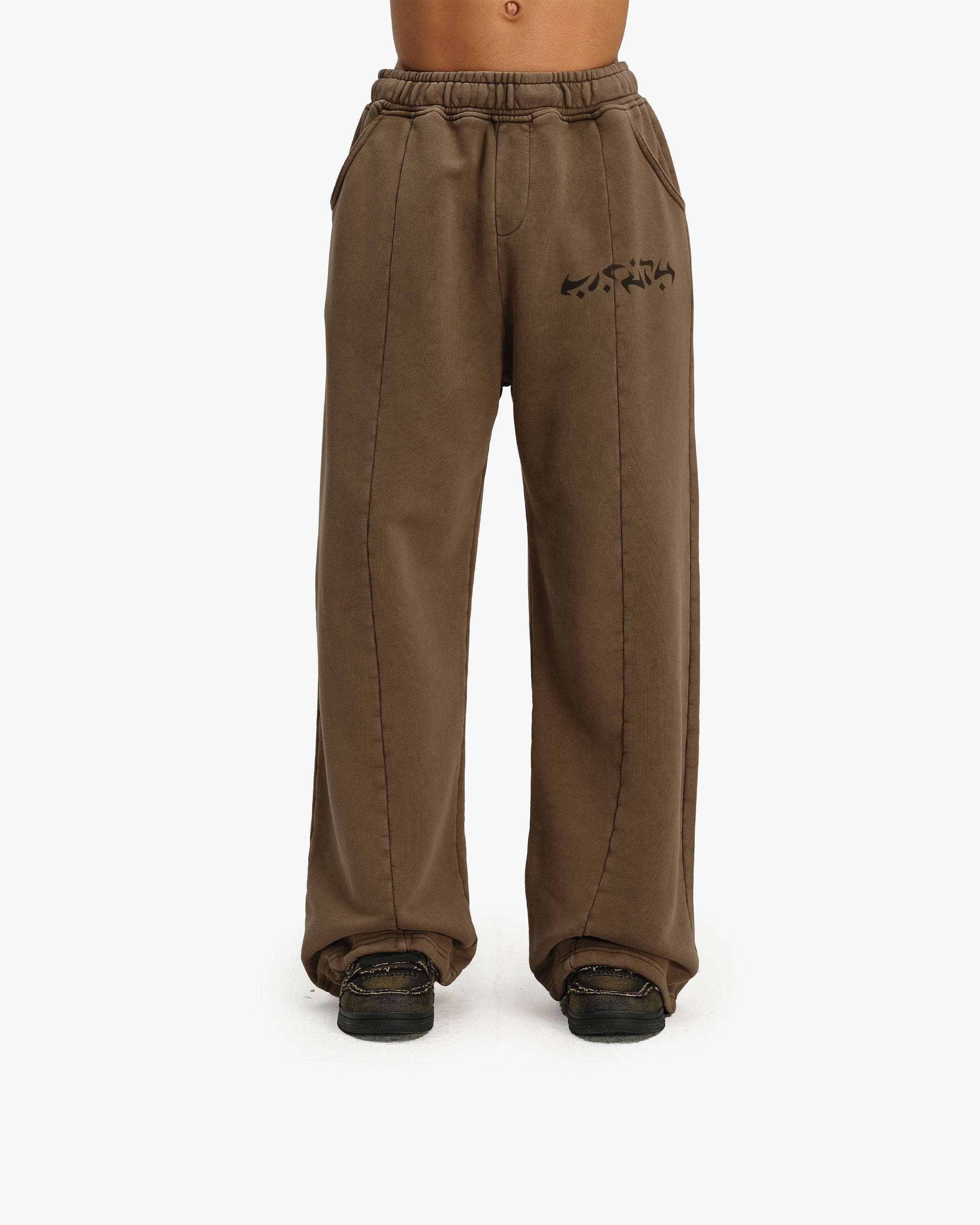 ACID WASHED JOGGER BROWN