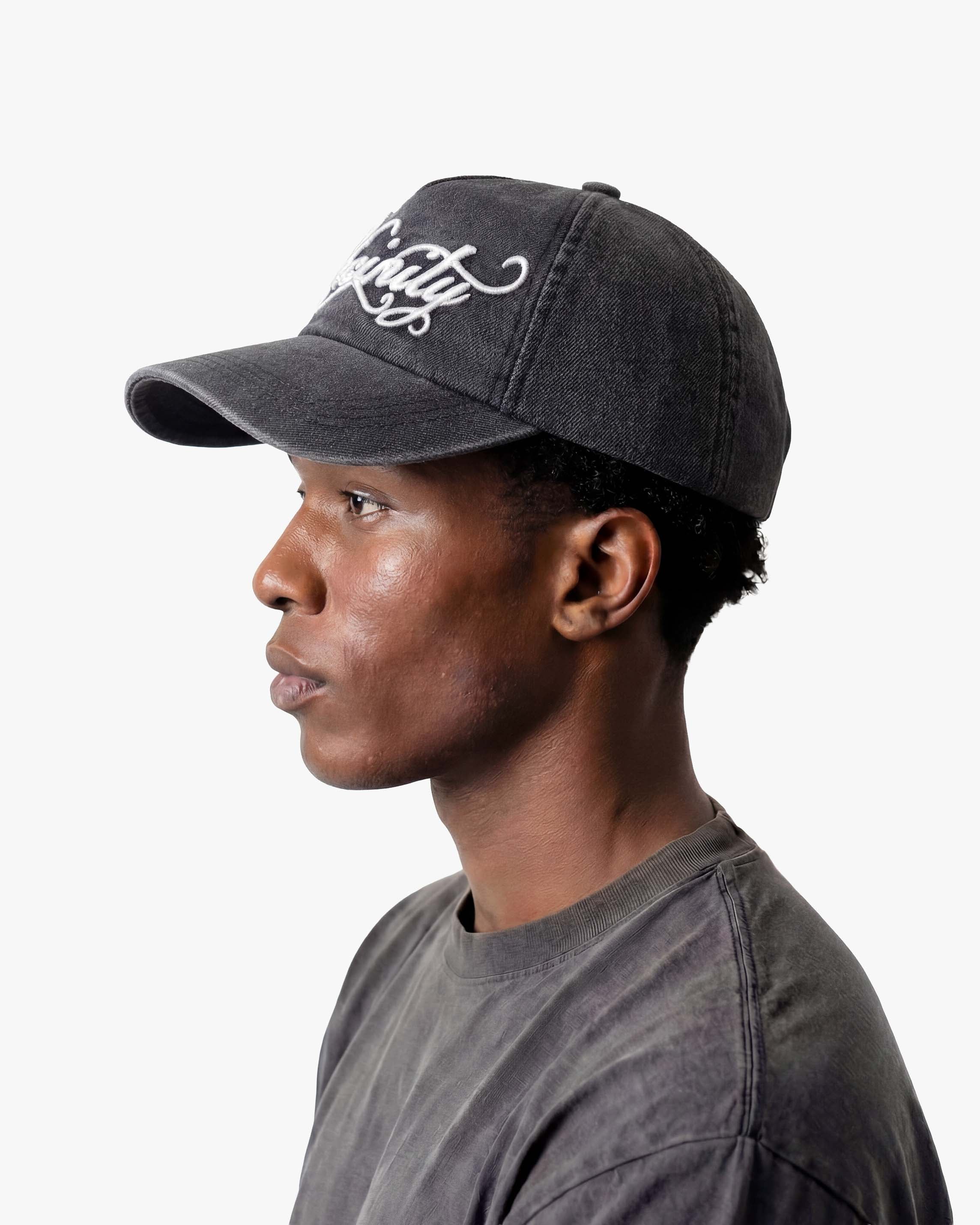 ORNAMENT DENIM CAP BLACK