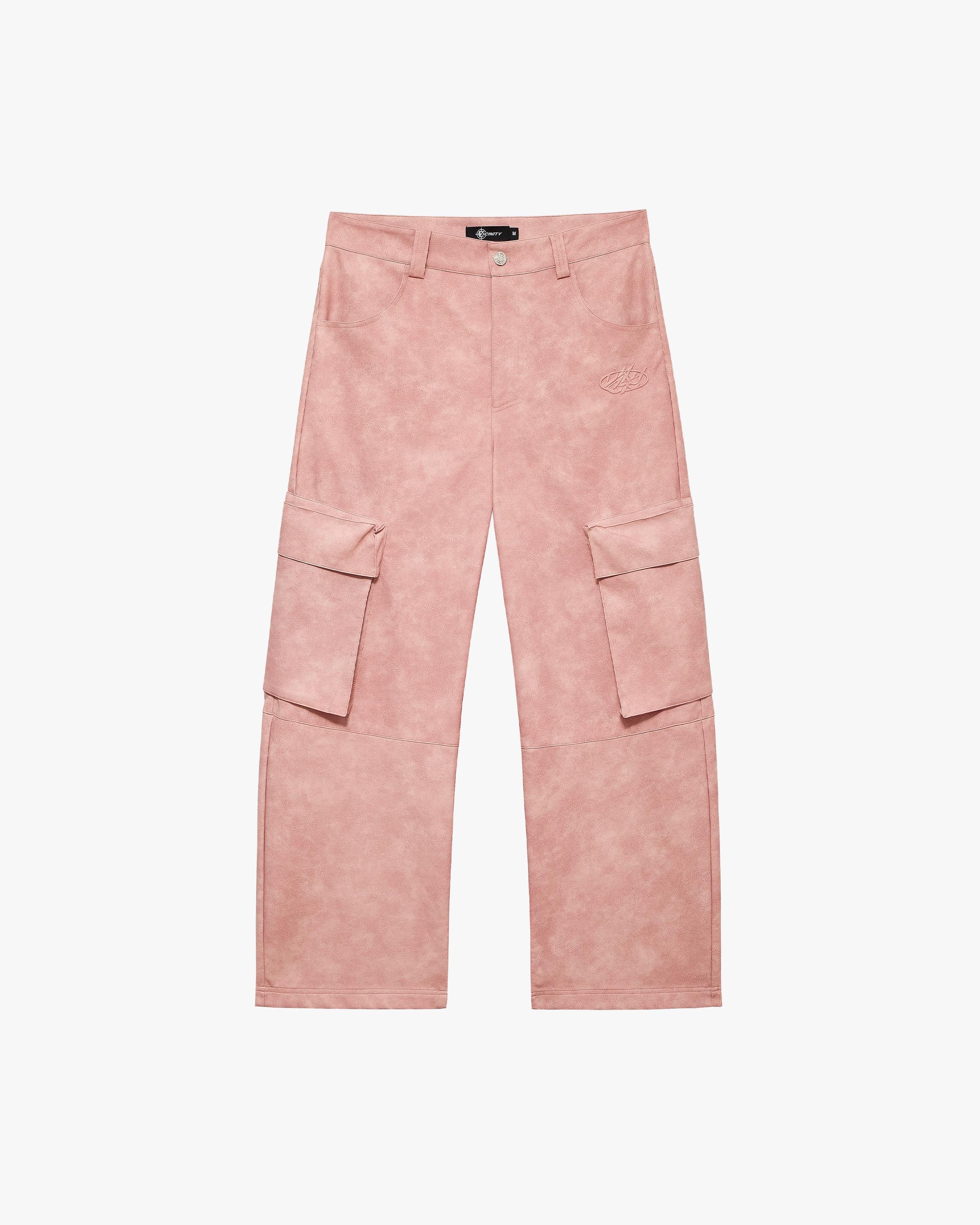SCRIPT LOGO LEATHER PANTS VINTAGE PINK