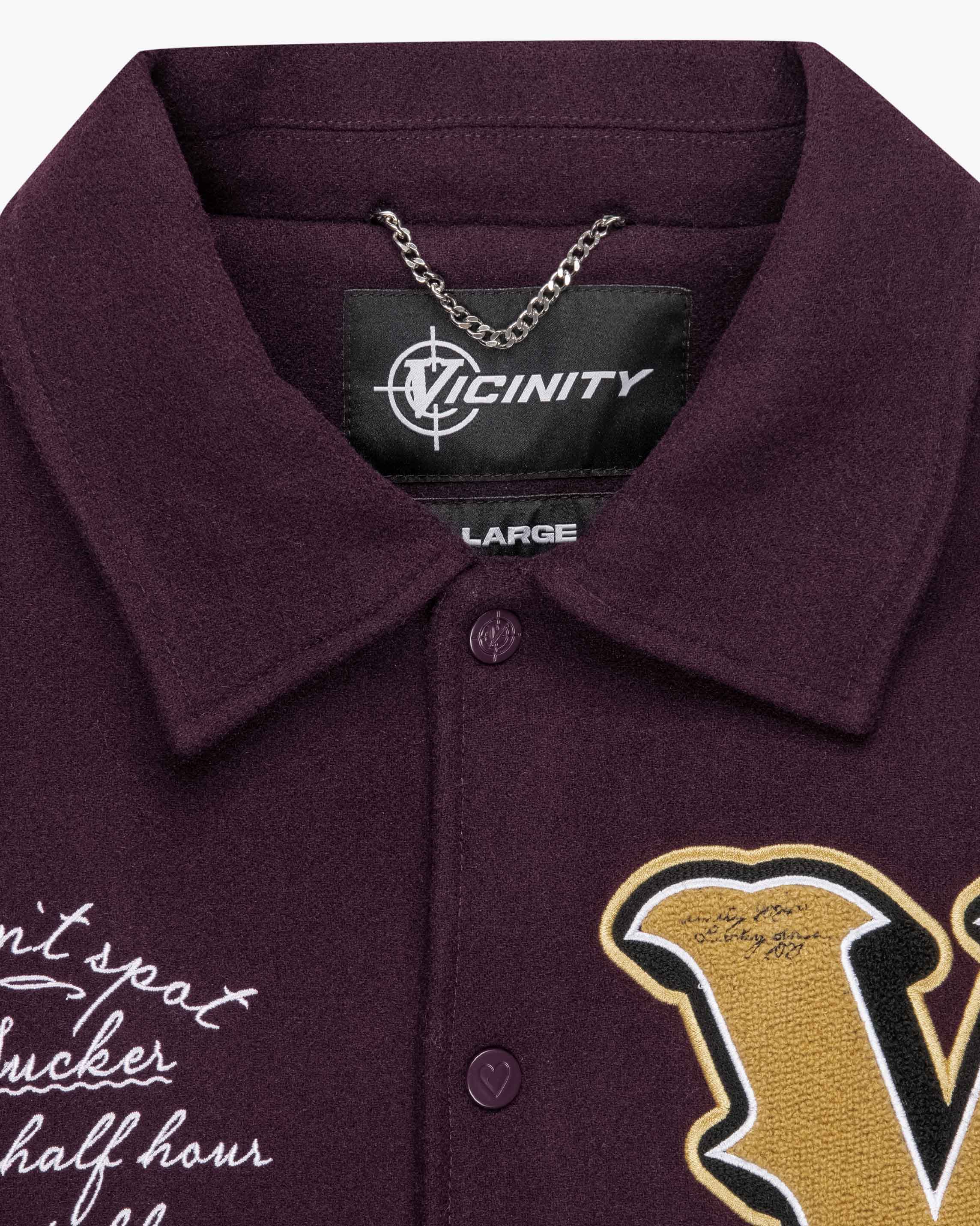 GAMBLER VARSITY JACKET BORDEAUX RED