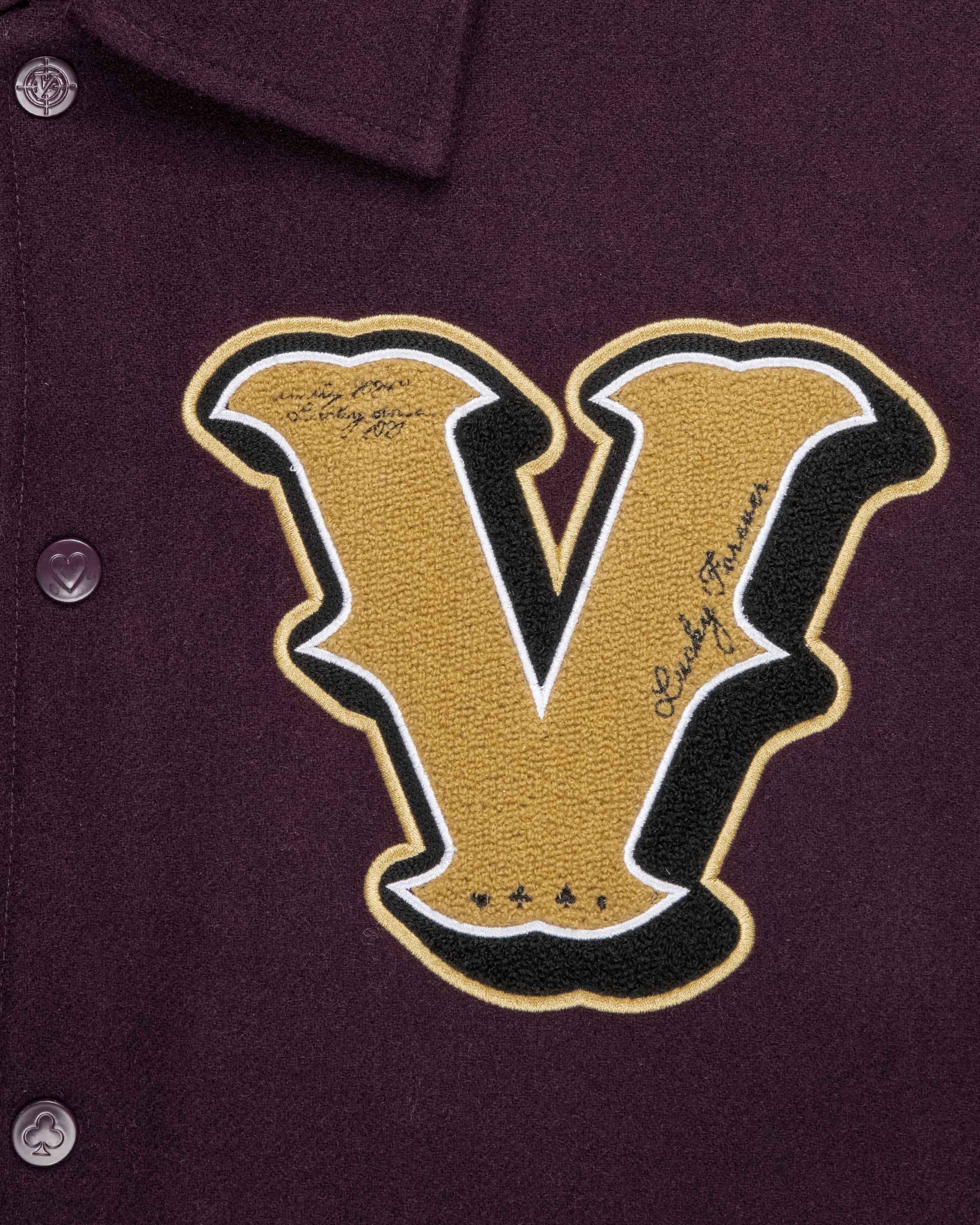 GAMBLER VARSITY JACKET BORDEAUX RED