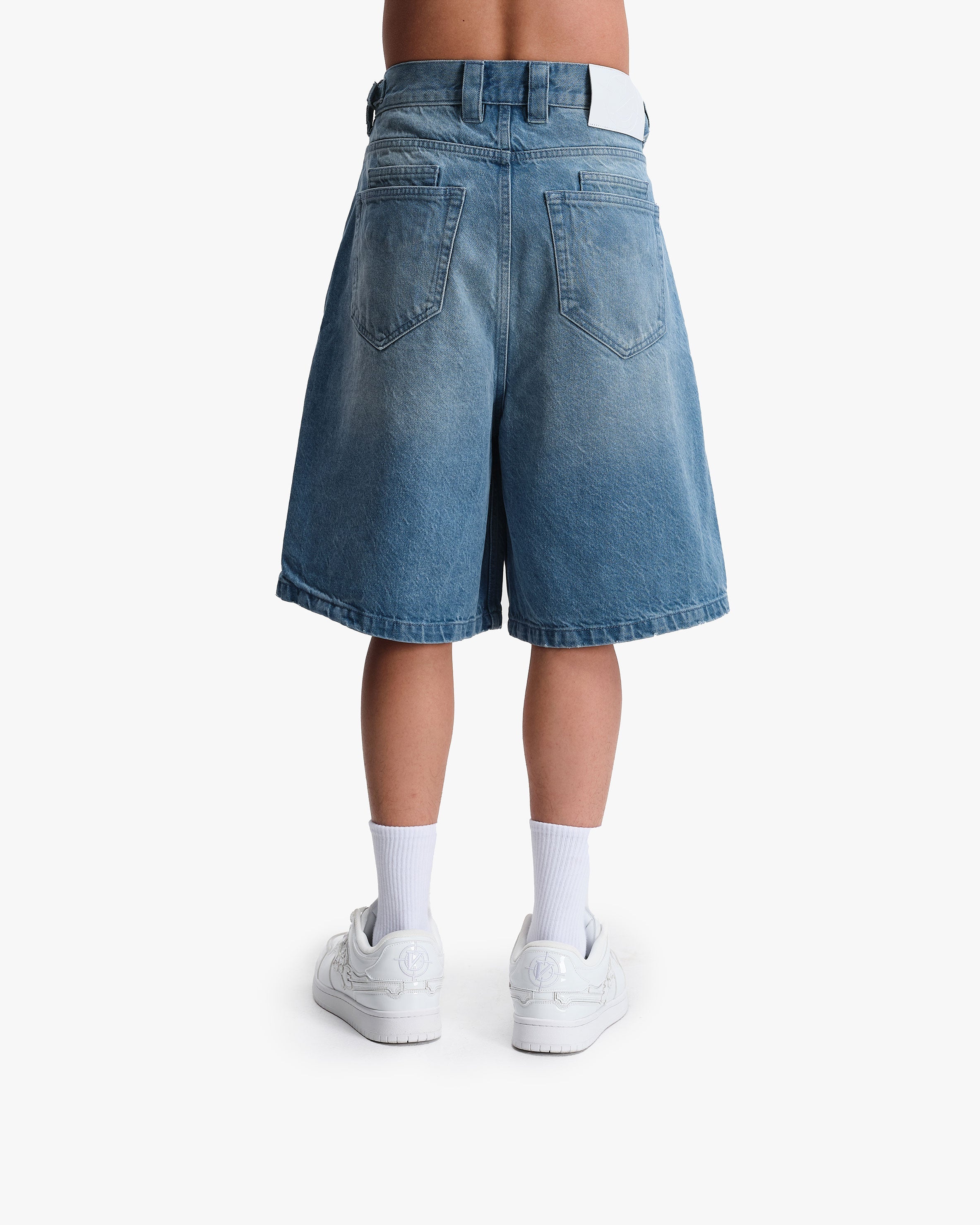 VINTAGE BLUE DENIM JORTS