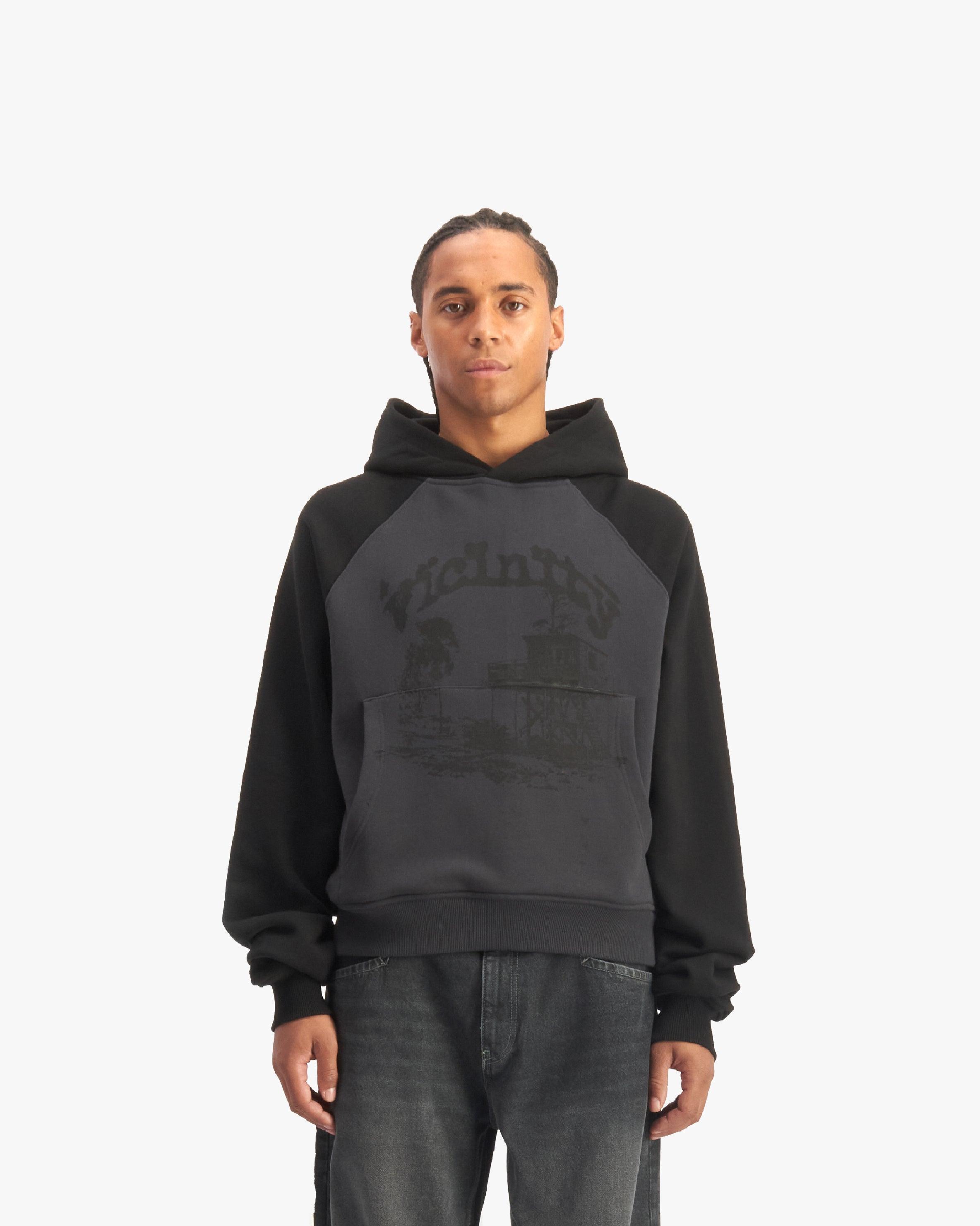 BICOLOR SHOOTING HOUSE HOODIE DARK GREY/BLACK