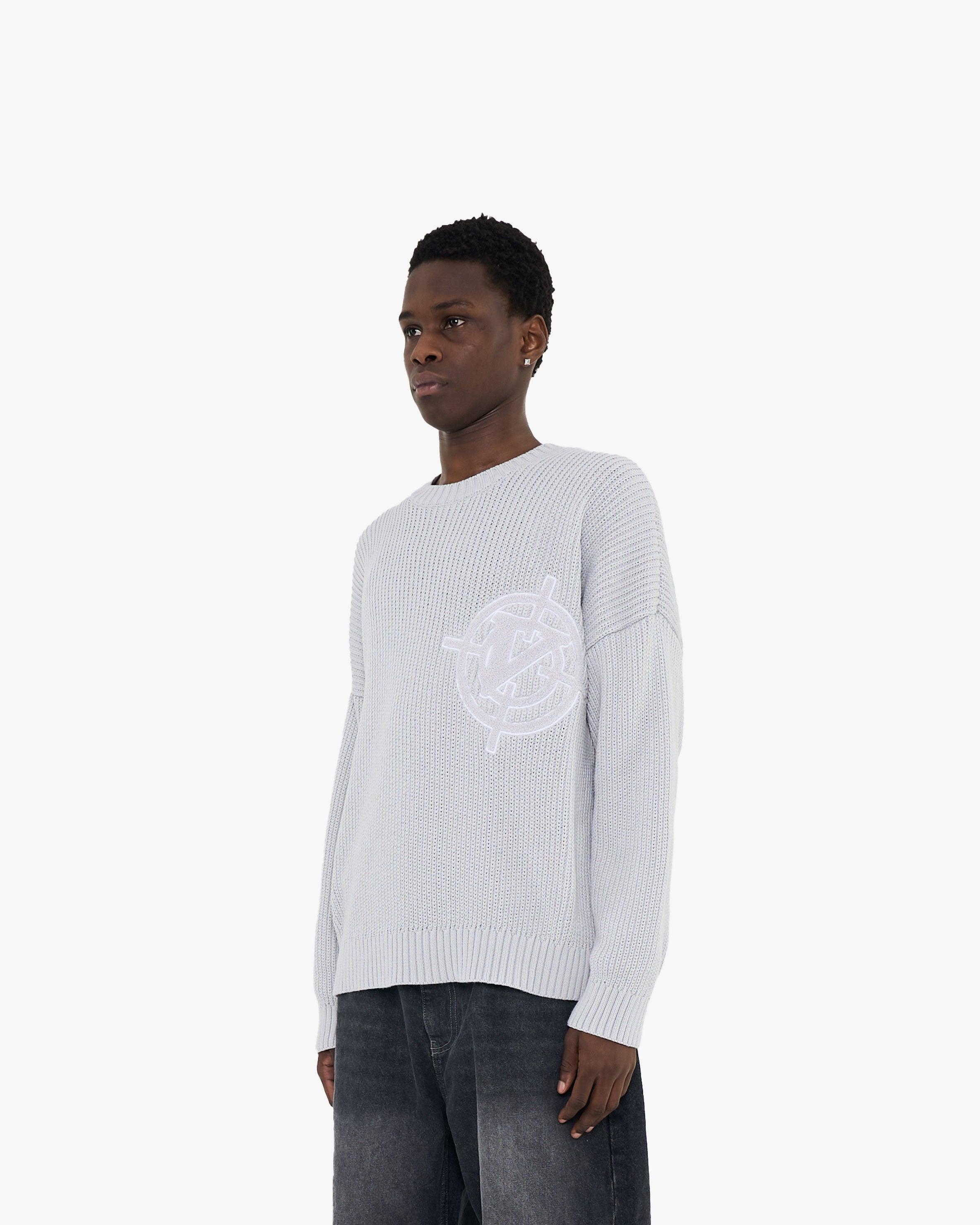 V-LOGO KNITWEAR LIGHT GREY