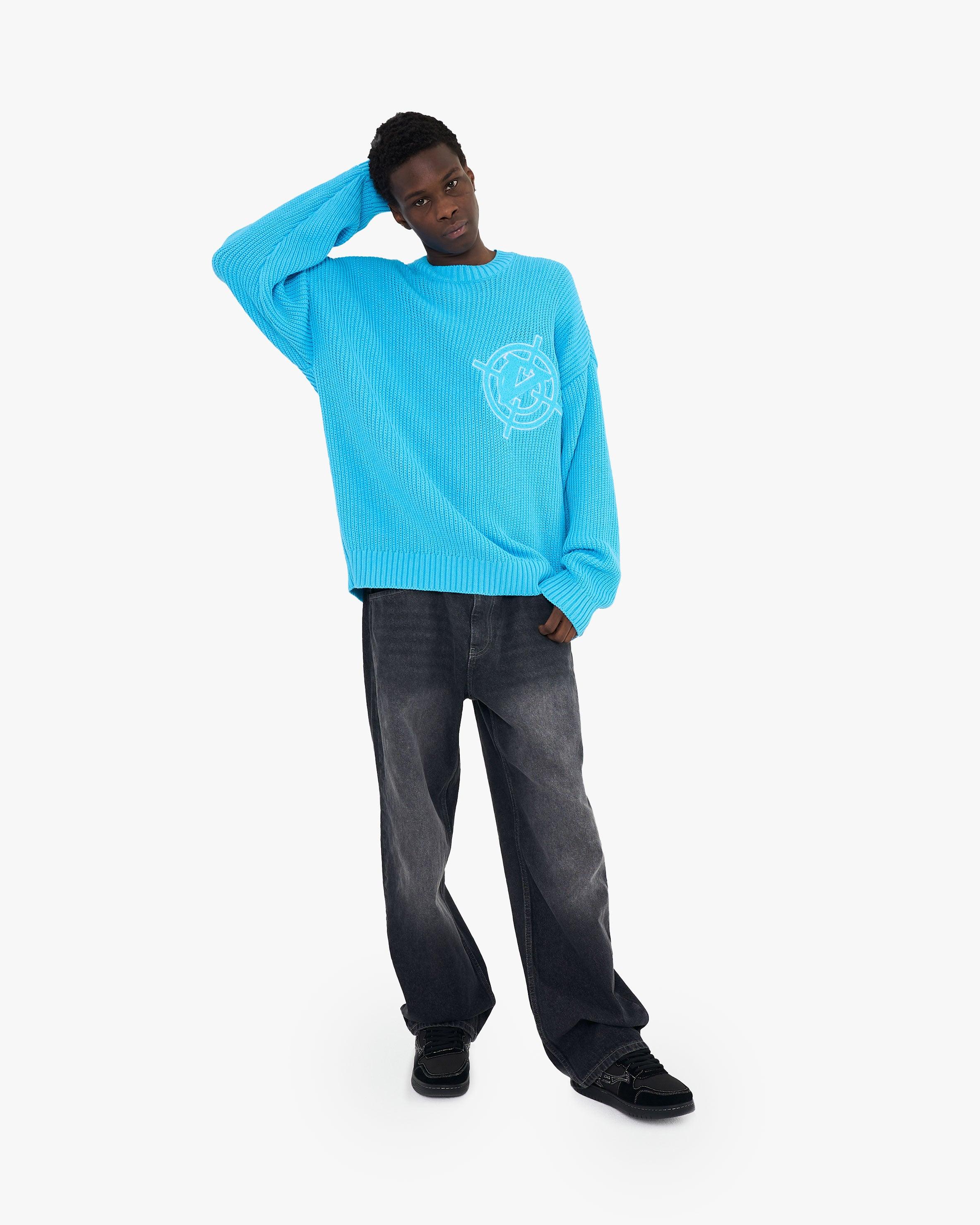 V-LOGO KNITWEAR SKY BLUE