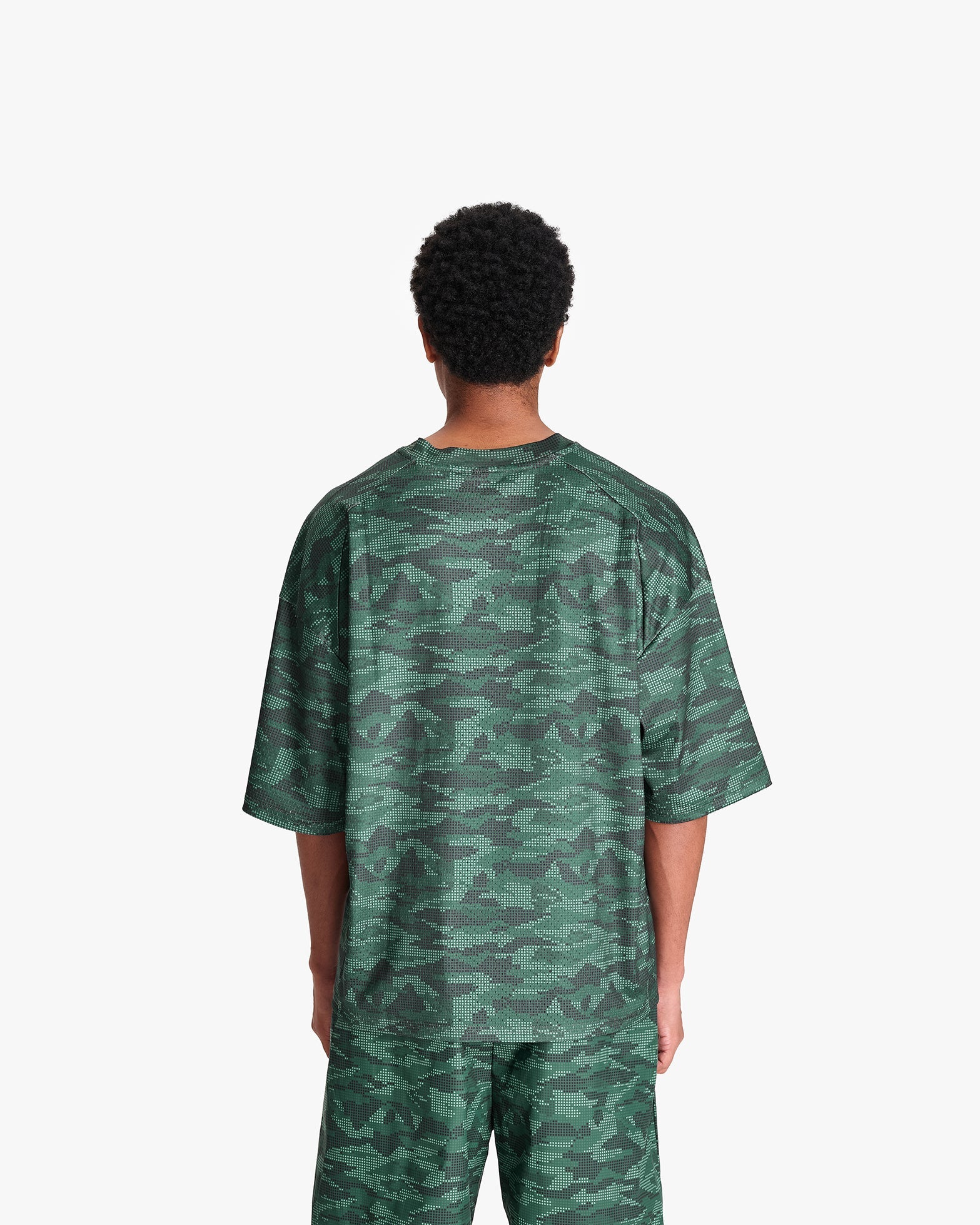 MESH JERSEY DOTTED CAMO GREEN