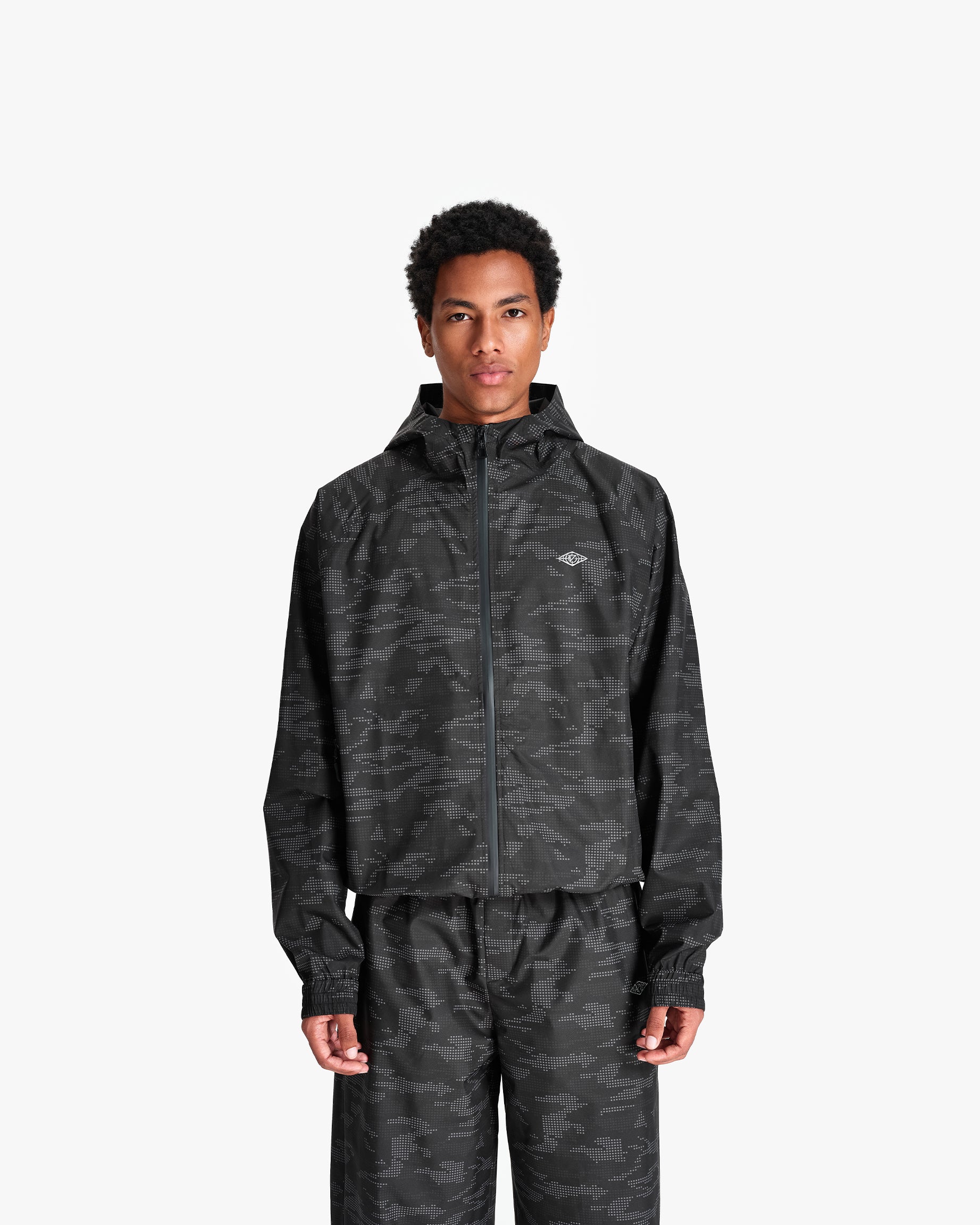 WINDBREAKER DOTTED CAMO BLACK