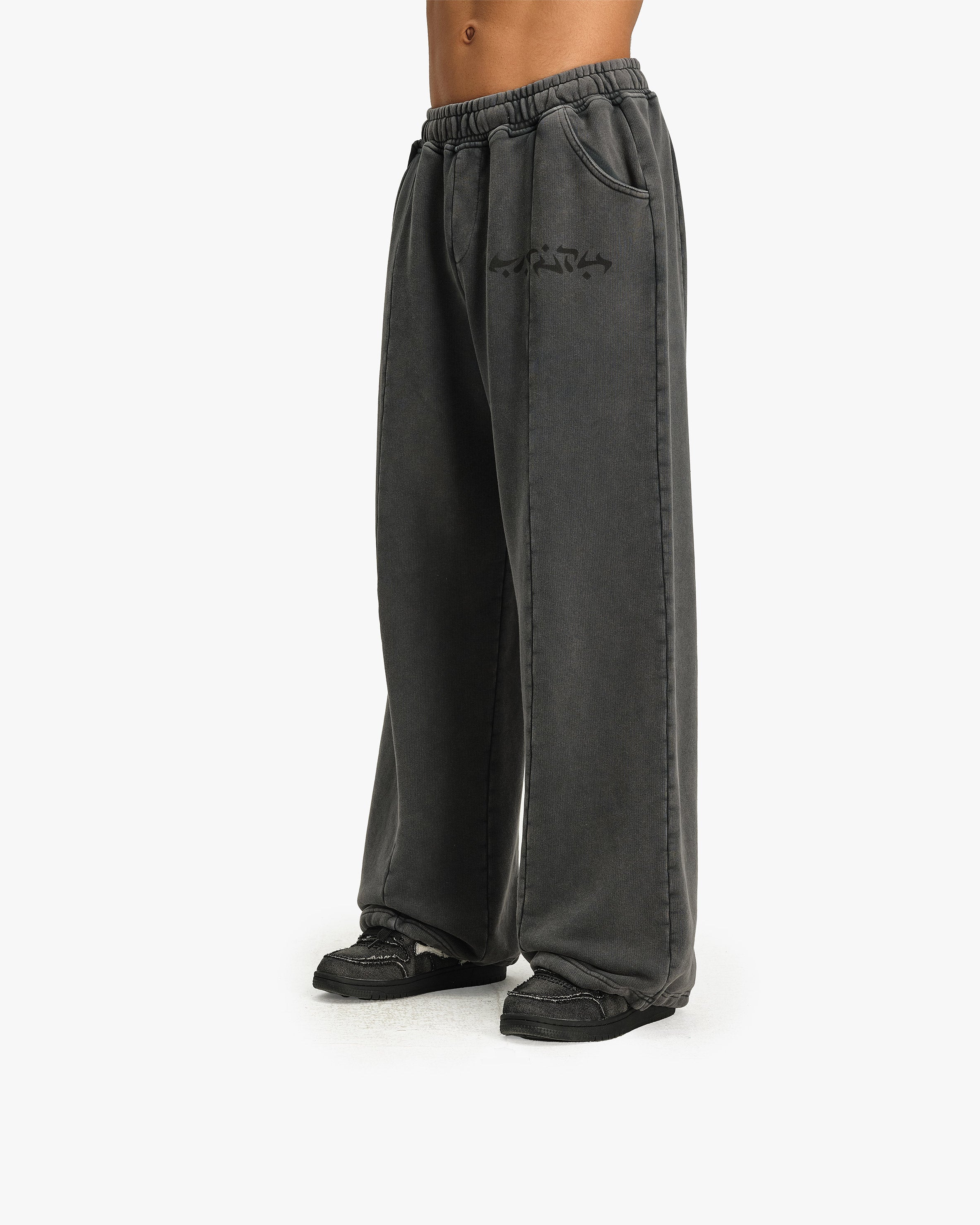 ACID WASHED JOGGER DARK GREY