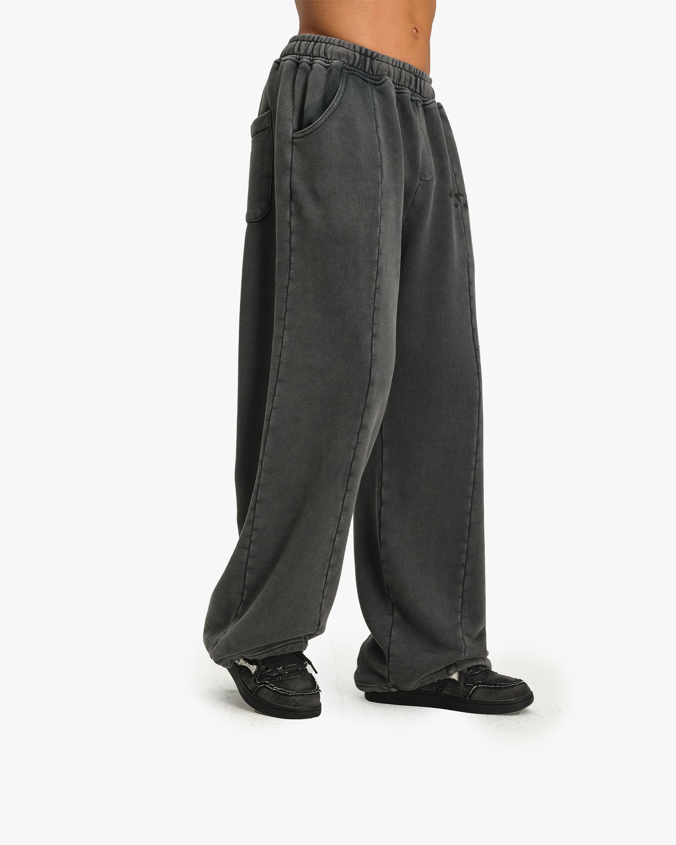 ACID WASHED JOGGER DARK GREY