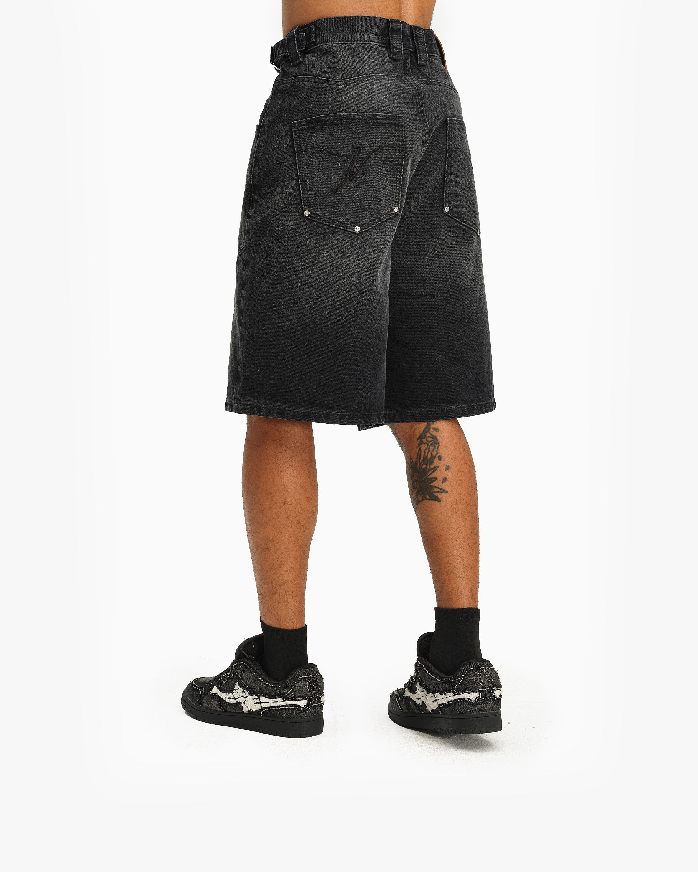 WILD SOUTH DENIM JORTS COAL