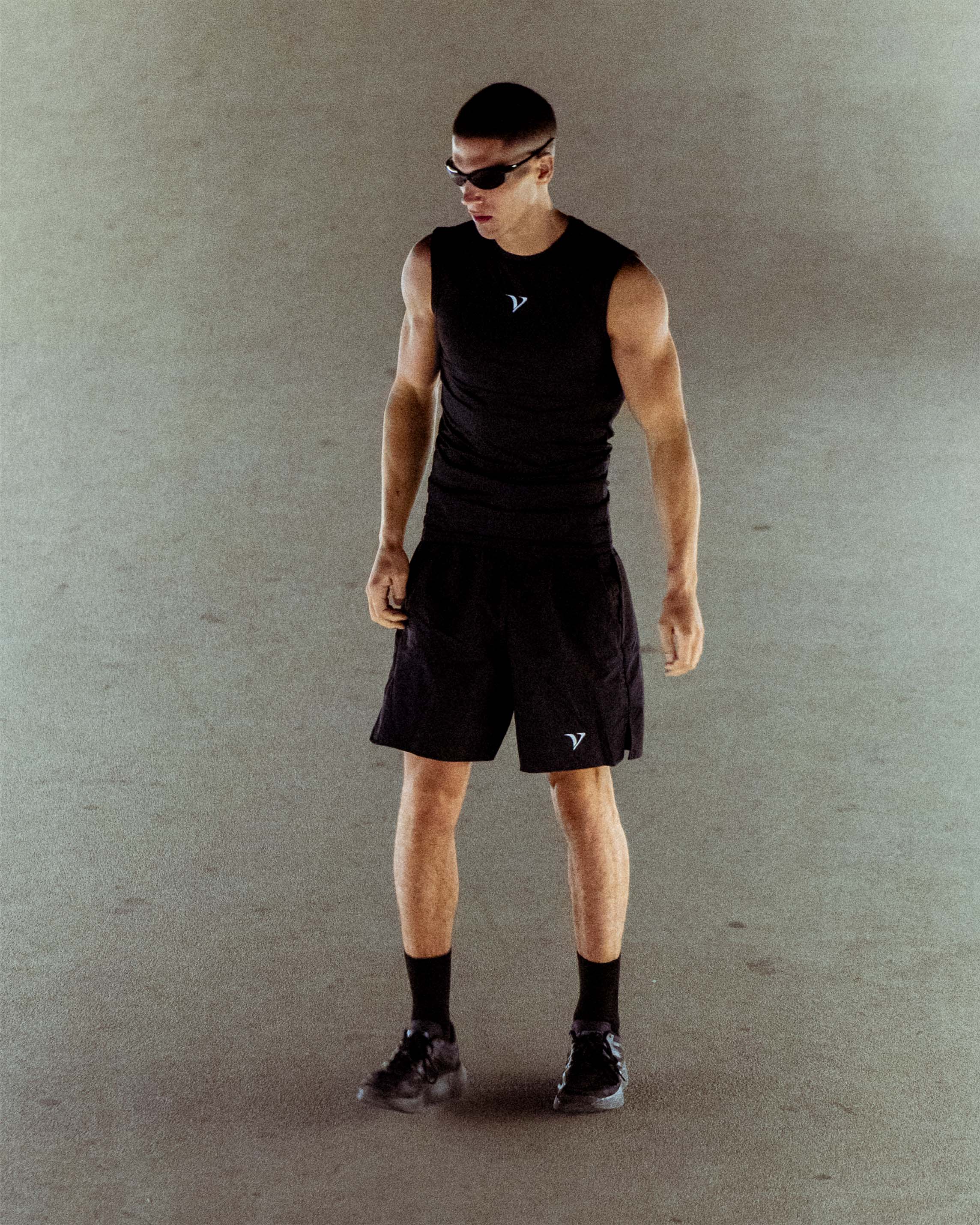 ACTIVEWEAR TRACK SHORTS BLACK