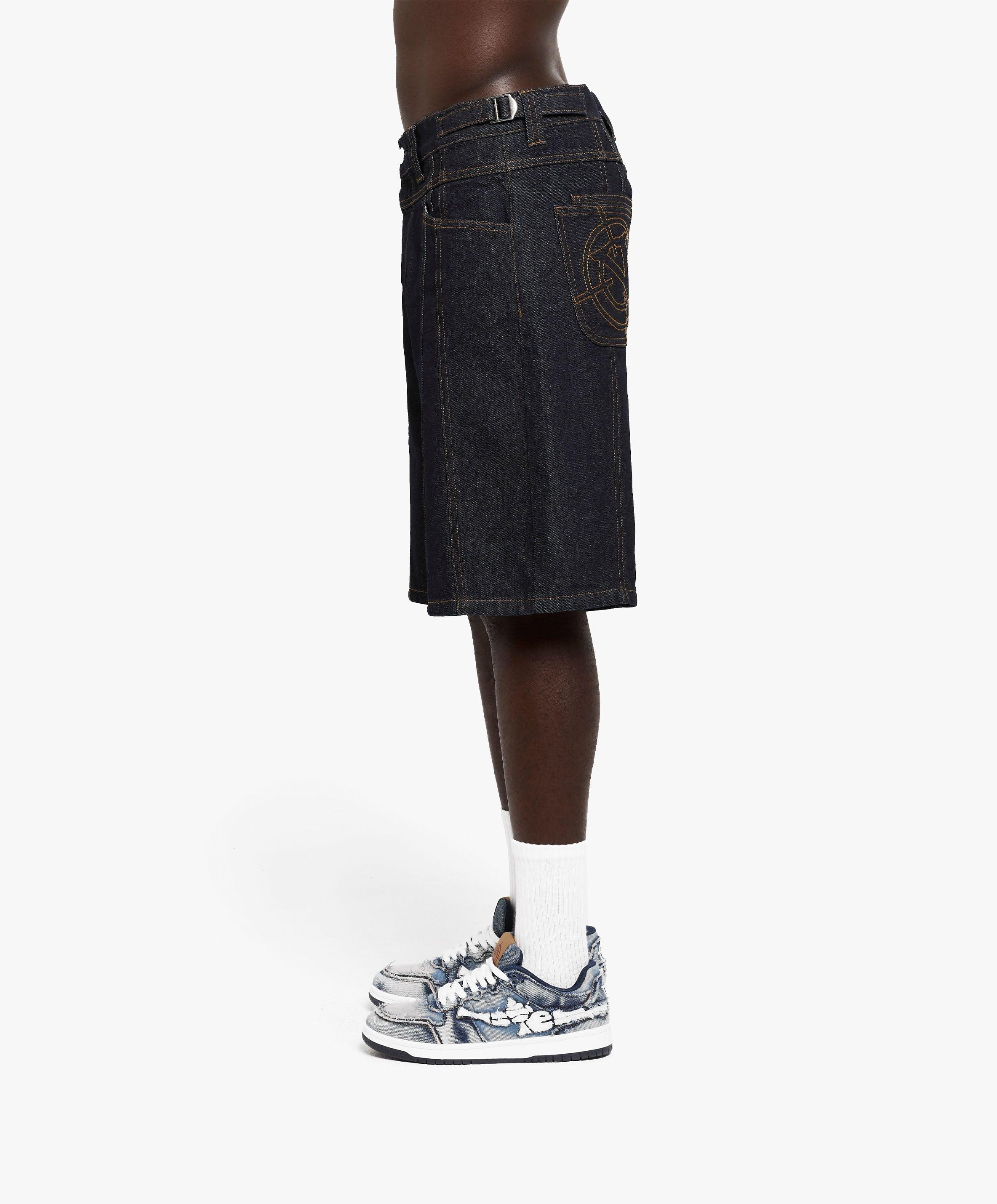V-LOGO RAW JORTS