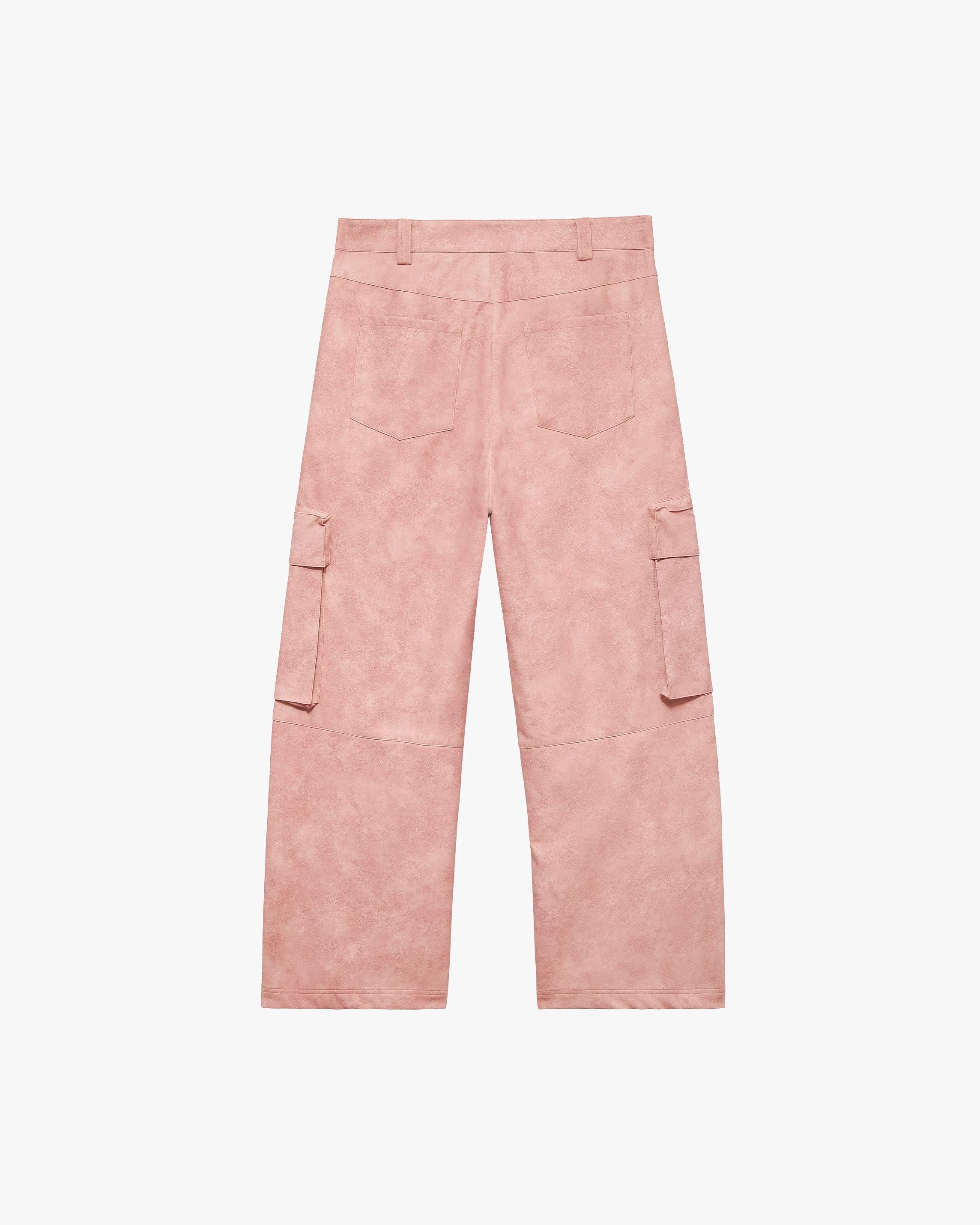 SCRIPT LOGO LEATHER PANTS VINTAGE PINK