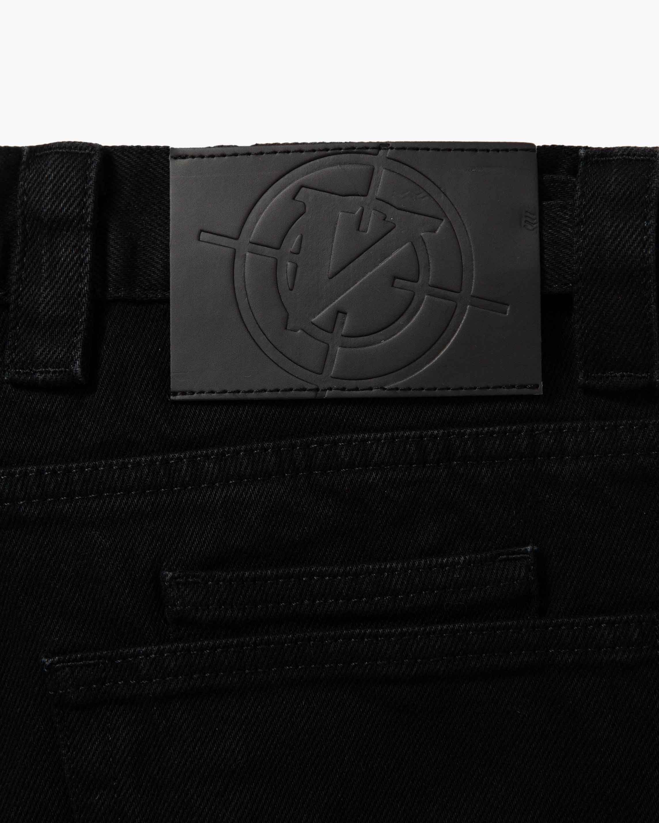 MIDNIGHT BLACK DENIM JORTS