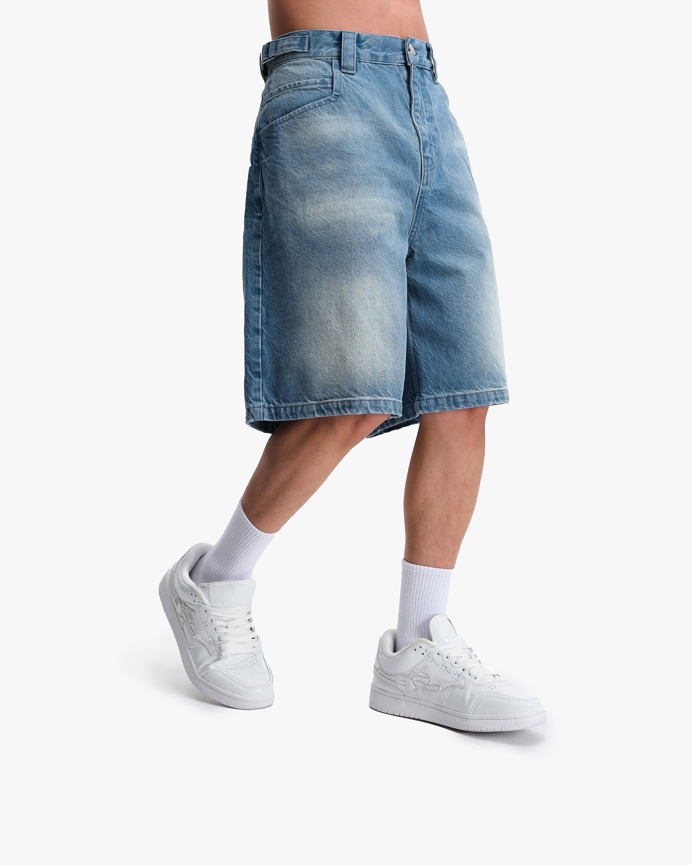 VINTAGE BLUE DENIM JORTS